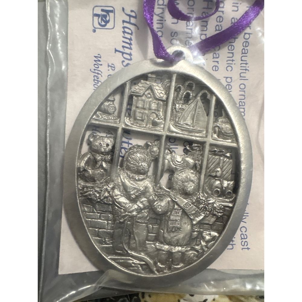 Hampshire Pewter 1995 Christmas Wishes Toy Store Window Ornament Vintage NIB